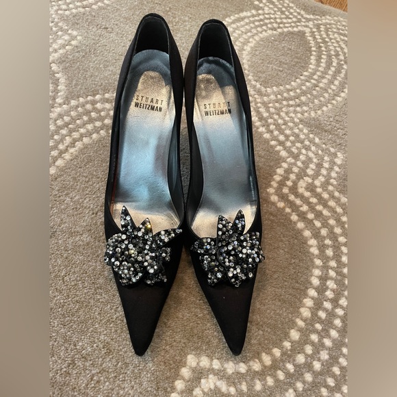 Stuart Weitzman Shoes - Stuart Weitzman  Black Embellished Heels. Size 8